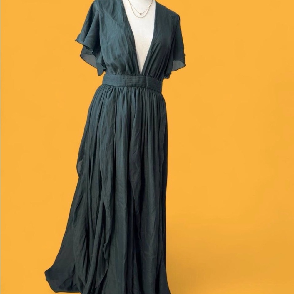 Elegant Deep Green Maxi Dress